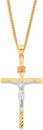 9ct-Tri-Tone-Crucifix-Pendant Sale