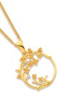 9ct-Citrine-Diamond-Flower-Circle-Pendant Sale