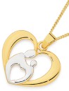 9ct-Two-Tone-Mum-Child-Open-Heart-Pendant Sale