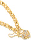 9ct-19cm-Round-Belcher-Padlock-Bracelet-with-Diamonds Sale