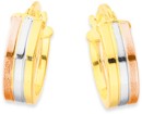 9ct-Tri-Tone-Stripe-Hoops Sale