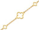 9ct-19cm-Open-Clovers-Trace-Bracelet Sale