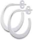 Sterling-Silver-34-Flat-Oval-Shaped-Hoops Sale