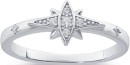 Sterling-Silver-Cubic-Zirconia-Horizontal-Star-Ring-Size-M Sale