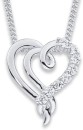 Sterling-Silver-Cubic-Zirconia-Twist-Heart-Necklet Sale