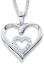 Sterling-Silver-Cubic-Zirconia-Heart-Pendant Sale
