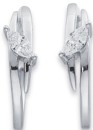 Sterling-Silver-Marquise-Cubic-Zirconia-Hoops Sale