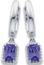 Sterling-Silver-Purple-Cubic-Zirconia-Halo-Hoops Sale