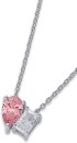 Sterling-Silver-Pink-Cubic-Zirconia-Toi-et-Moi-Necklet Sale