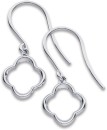 Sterling-Silver-Open-Clover-Hook-Drop-Earrings Sale