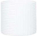 250mm-x-220mm-Ceramic-Round-Ribbed-Pot-in-White Sale