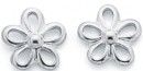 Sterling-Silver-Open-Flower-Stud-Earrings Sale