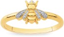 9ct-Diamond-Bee-Ring Sale