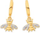 9ct-Diamond-Bee-Huggies Sale