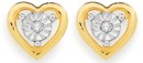 9ct-Diamond-Open-Heart-Stud-Earrings Sale