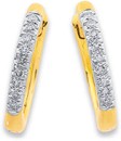 9ct-Diamond-Huggies-Hoop-Earrings Sale
