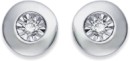 9ct-White-Gold-Diamond-Bezel-Stud-Earrings Sale