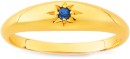 9ct-Dome-Ring-with-Created-Sapphire Sale
