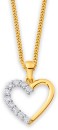 10ct-Element-Lab-Diamond-Heart-Pendant Sale