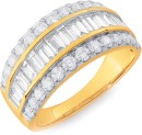 10ct-Element-Lab-Diamond-3-Row-Ring Sale