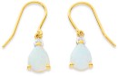 9ct-Created-Opal-Diamond-Hook-Earrings Sale