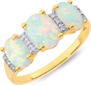 9ct-Created-Opal-Diamond-Ring Sale