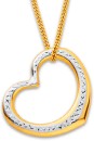 9ct-Two-Tone-Large-Floating-Heart-Pendant Sale