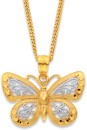 9ct-Two-Tone-Filigree-Butterfly-Pendant Sale