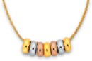 Tri-Tone-7-Lucky-Rings-on-9ct-Chain Sale