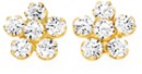 9ct-Cubic-Zirconia-Flower-Stud-Earrings Sale