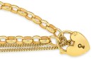 9ct-19cm-Solid-Oval-Belcher-Padlock-Bracelet Sale