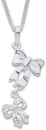 Sterling-Silver-Cubic-Zirconia-Bow-Drop-Pendant Sale