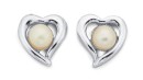 Freshwater-Pearl-Heart-Stud-Earrings-in-Sterling-Silver Sale