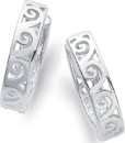 Sterling-Silver-15mm-Filigree-Huggie-Earrings Sale