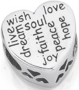 Sterling-Silver-Wish-Love-Dream-Heart-Addorn-Charm Sale