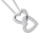 Sterling-Silver-Cubic-Zirconia-Heart-Pendant Sale