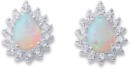 Sterling-Silver-Created-Opal-Cubic-Zirconia-Studs Sale