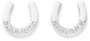 Sterling-Silver-Cubic-Zirconia-Horseshoe-Studs Sale