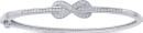 Sterling-Silver-Cubic-Zirconia-Infinity-Bangle Sale