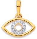9ct-Diamond-Mini-Evil-Eye-Pendant Sale