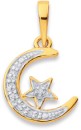 9ct-Diamond-Mini-Moon-Star-Pendant Sale