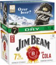 Canadian-Club-Premium-Dry-7-or-Jim-Beam-Cola-7-12-X-250mL-Cans Sale