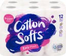 Cotton-Softs-3-Ply-Posh-Toilet-Tissue-12-Pack Sale
