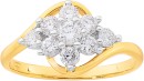 10ct-Element-Lab-Diamond-Flower-Ring Sale