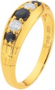 10ct-Vintage-Sapphire-Lab-Diamond-Ring Sale