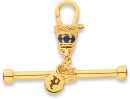 9ct-Created-Sapphire-Pascoes-Vintage-Fob-with-Parrot-Clasp-Limited-Edition Sale