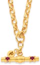 9ct-Created-Ruby-Vintage-Fob-on-45cm-Belcher-Chain Sale