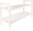 All-Set-White-2-Tier-Timber-Shoe-Rack Sale