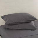 Hush-Plain-Coal-Flannelette-Pillowcase-Pair Sale