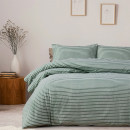 Hometones-Green-Stripe-Flannelette-Duvet-Cover-Set Sale